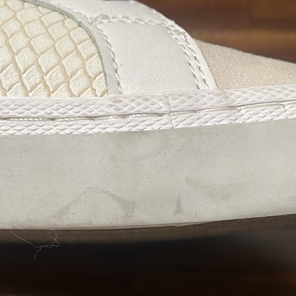 A New Day cream beige Metallic silver fashion sneakers size 8.5 - Picture 6 of 12